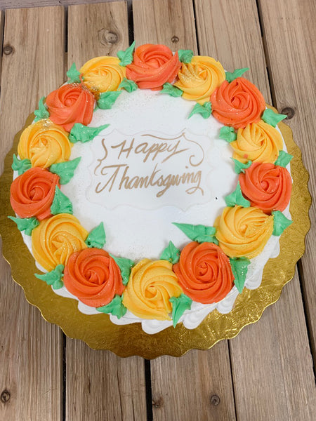 Happy Thanksgiving - Flowers Cake