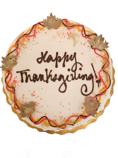 Happy Thanksgiving with leaves